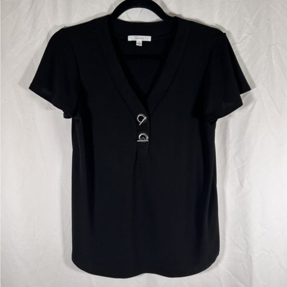 89th & Madison Blouse Women's V-Neck - Picture 1 of 6